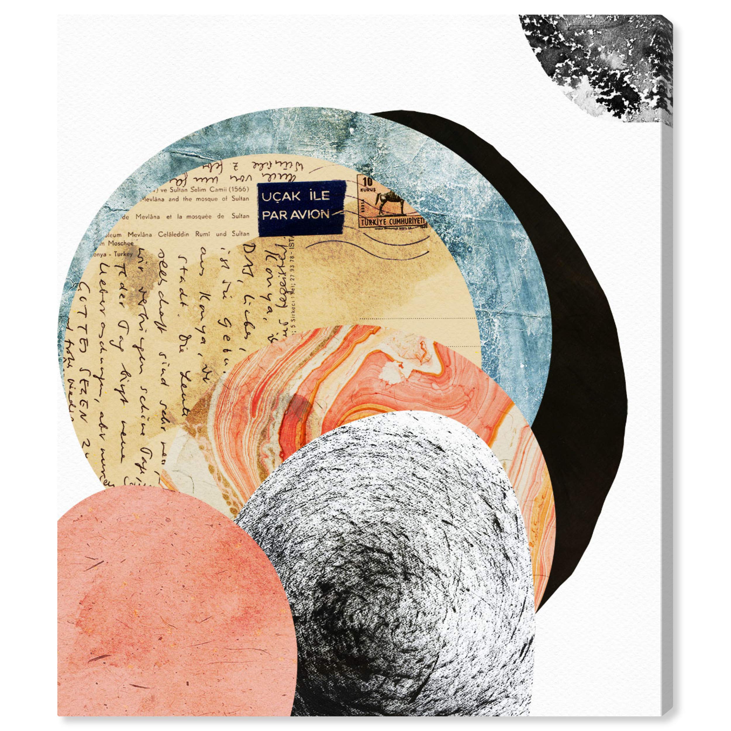 Oliver Gal Artist Co. Abstract Wall Art Canvas Print 'Letters to The' - 36x45 Inches, Brown & Orange - Modern Home Decor for Living Room, Bedroom & Office
