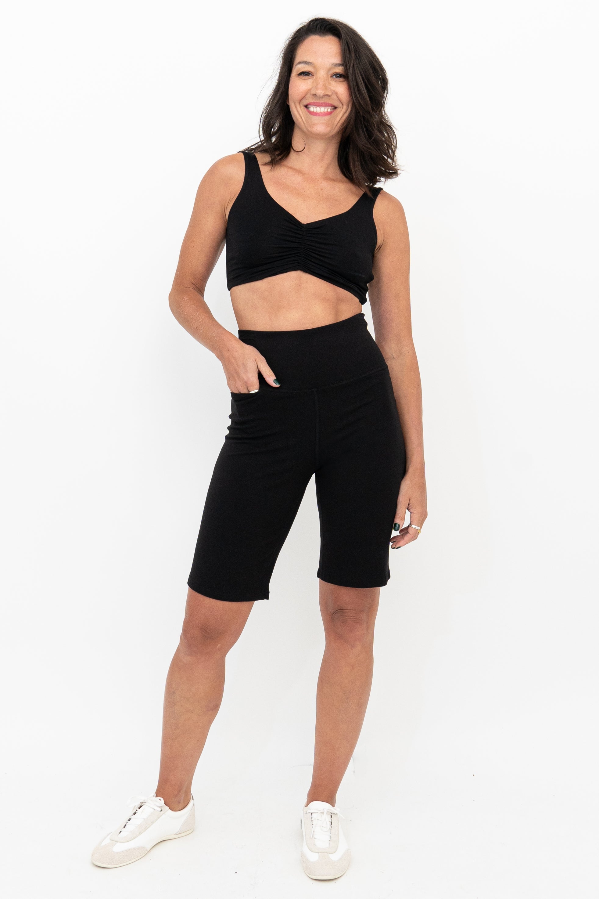 Leslie Bamboo Shorts for Women - Soft & Breathable Black Shorts - Perfect for Yoga, Running & Summer Outdoor Activities