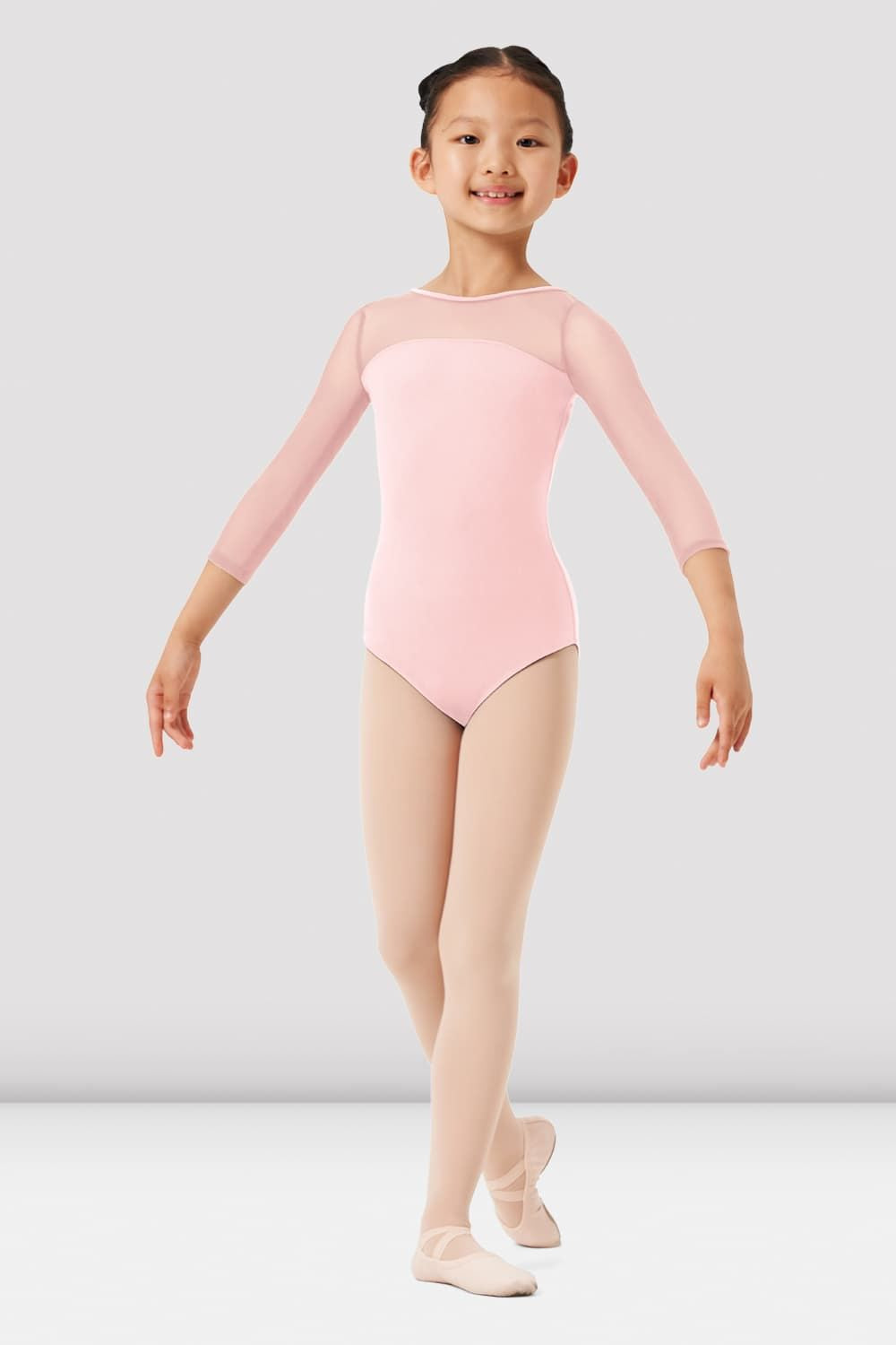 Girls Mirella Paisley 3/4 Sleeve Leotard - Ballet Dancewear for Kids, Toddler Gymnastics Leotard with Floral Print - Perfect for Dance Class, Recitals & Performance