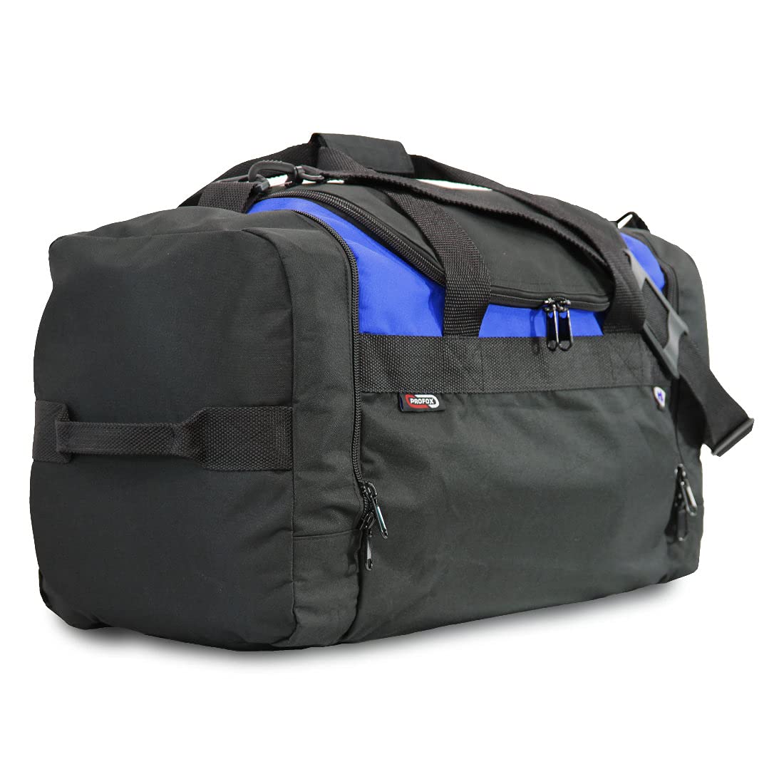 Trackster Auto Racing Motorsports Gym Gear Sports Equipment Duffel Bag (Black-Blue) - Durable Gym Bag for Workout, Travel & Sports Gear Storage