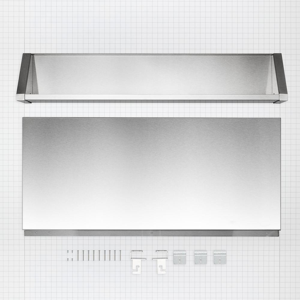 Amana W10225948 Tall Backguard with Dual Position Shelf - Compatible with 48-Inch Range or Cooktop | Perfect for Kitchen Safety and Organization