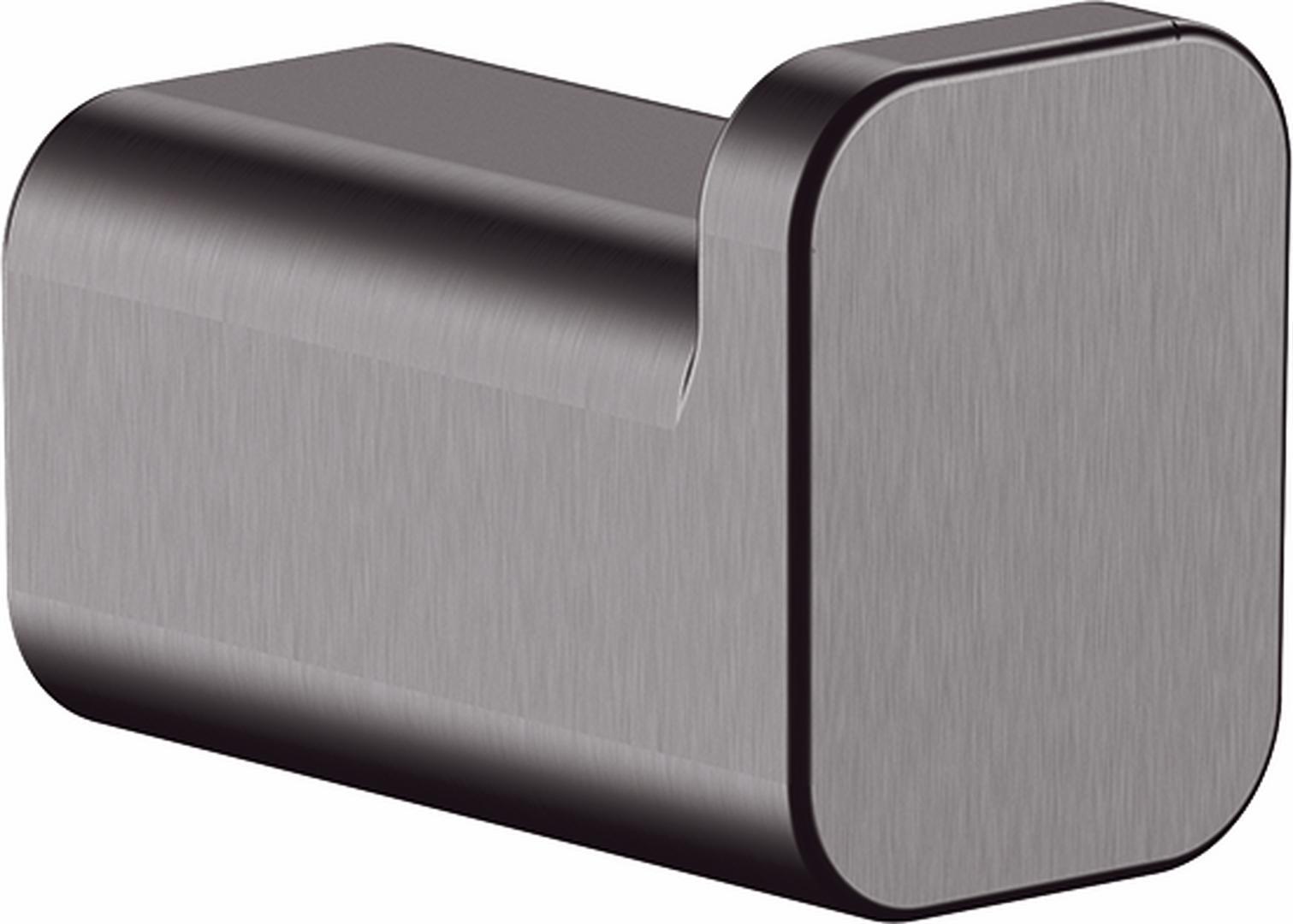 Hansgrohe AddStoris Robe Hook in Brushed Black Chrome (41742340) - Premium Bathroom Wall Hook for Towels, Robes & Accessories - Perfect for Modern Bathrooms, Spas & Luxury Homes