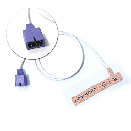 25 Pack Nellcor Adult Disposable Oximax SpO2 Sensor - Compatible with 9-Pin Pulse Oximeters - for Hospital, Clinic & Home Health Monitoring