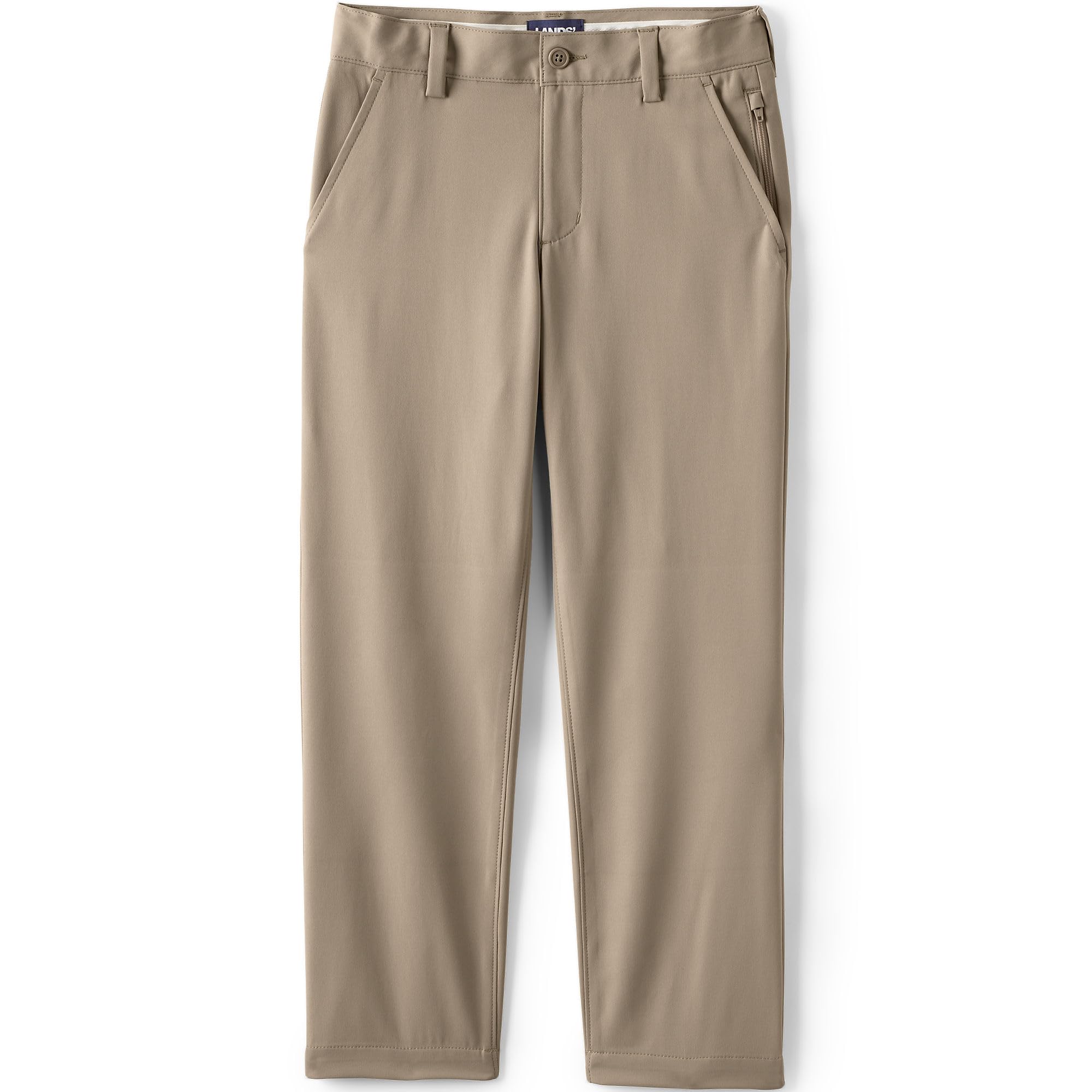 Lands' End Boys Iron Knee Active Chino Pants - Durable Kids' Casual & School Pants for Play, Learning & Everyday Adventures