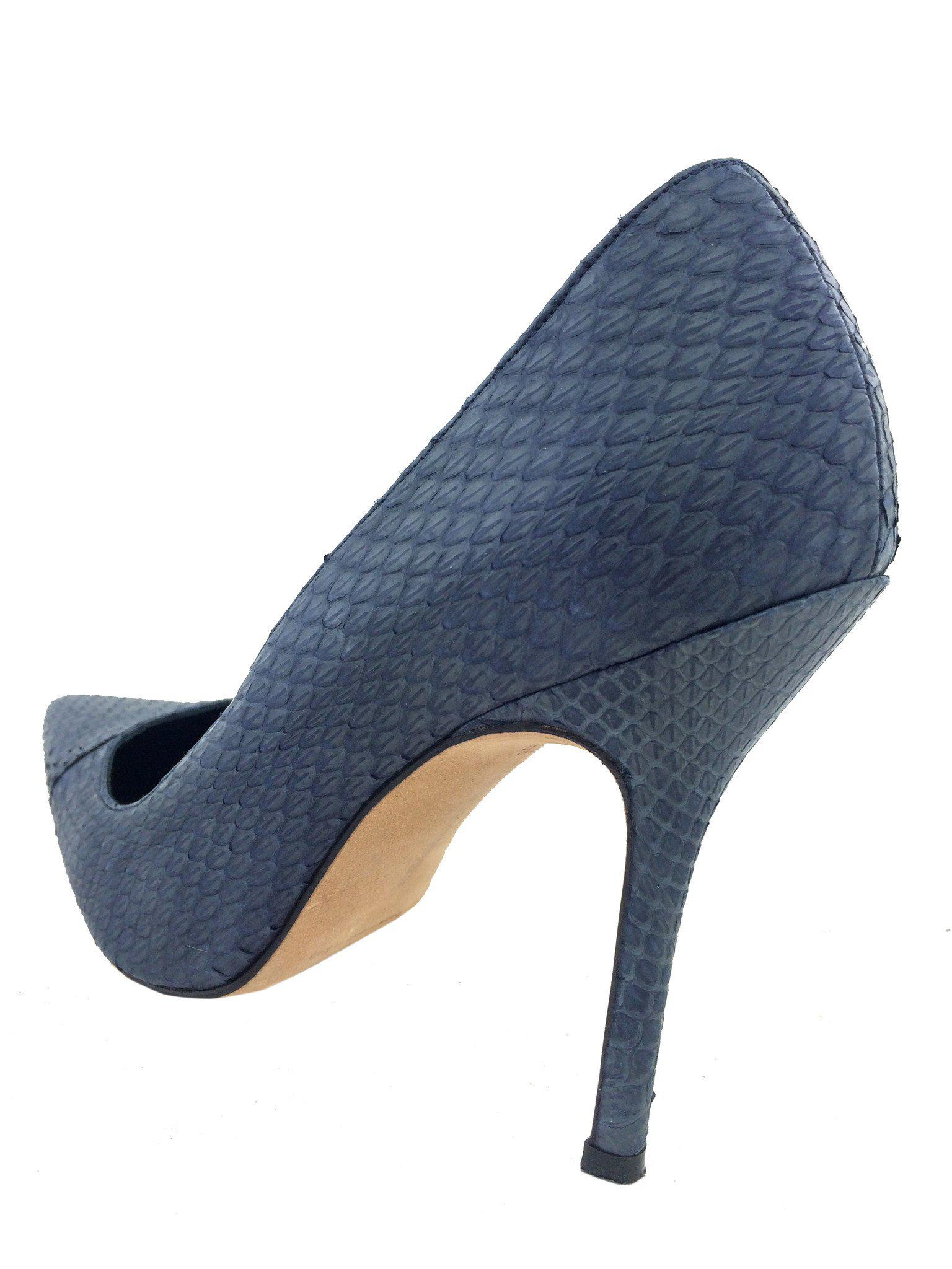 Manolo Blahnik BB Python Pumps Women's Size 7.5 - Luxury Designer Heels for Parties, Weddings & Special Occasions