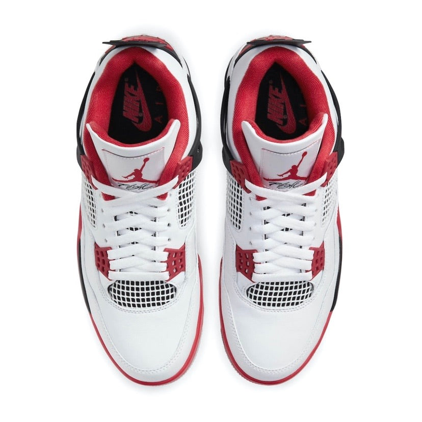Air Jordan 4 Retro Fire Red (2020) - White/Fire Red/Tech Grey Basketball Shoes for Men - Perfect for Streetwear & Sneaker Collectors