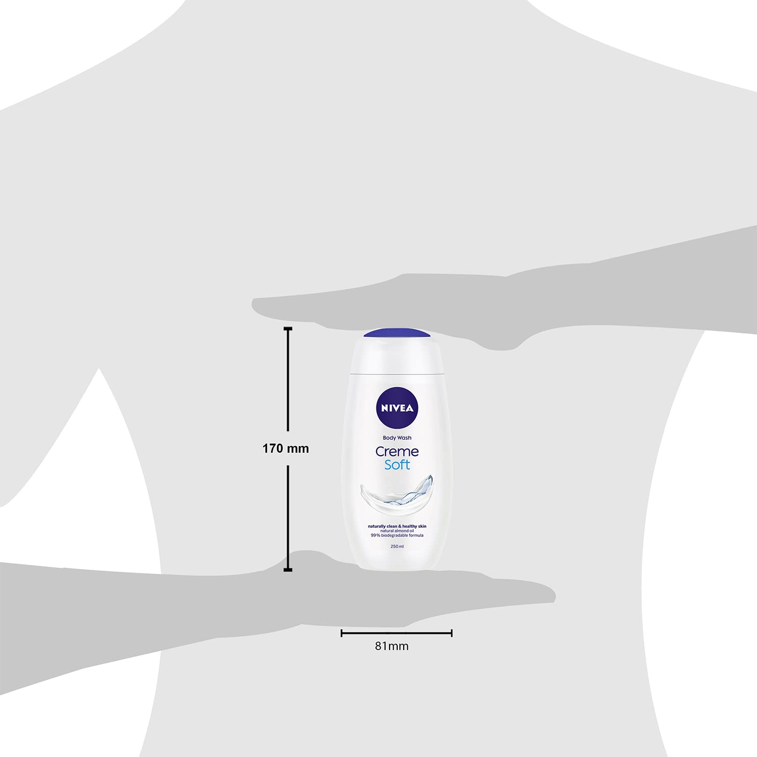 NIVEA Crème Soft 250ml Body Wash with Natural Almond Oil | Moisturizing Shower Gel for Clean & Healthy Skin | Microplastic Free | Perfect for Daily Hydration & Sensitive Skin Care
