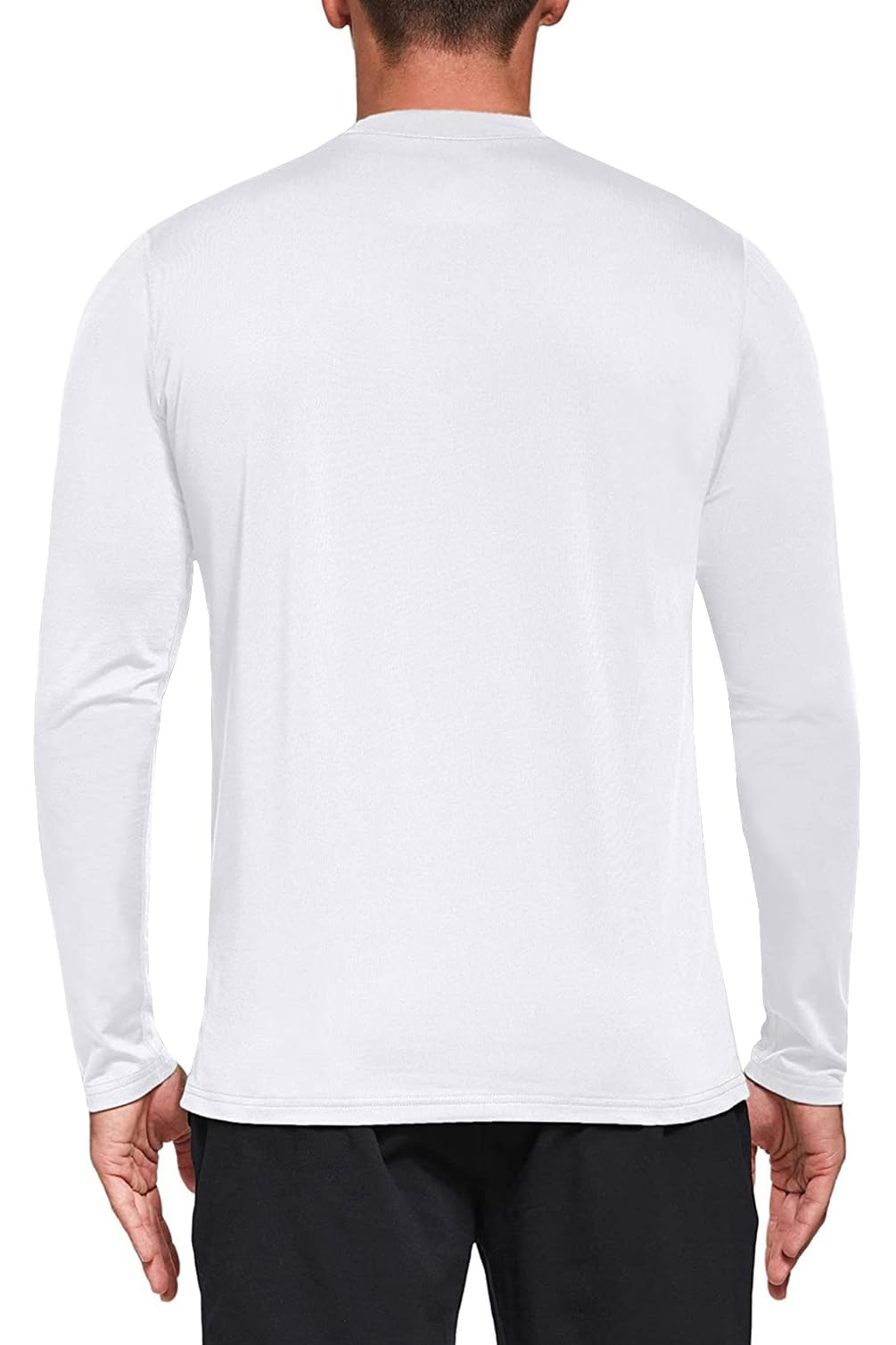 Men's UPF 50+ Sun Protection Long Sleeve Performance Shirts - 1 or 3 Pack Moisture Wicking Athletic Shirts for Running, Gym Workout & Outdoor Activities
