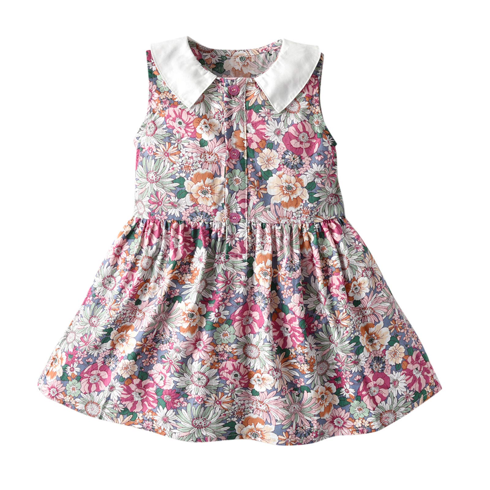 CLOTHBEST Baby Boy & Girl Clothes - Sleeveless Floral Princess Dress for Toddlers | Summer Outfits, Birthday Party, Photo Shoot
