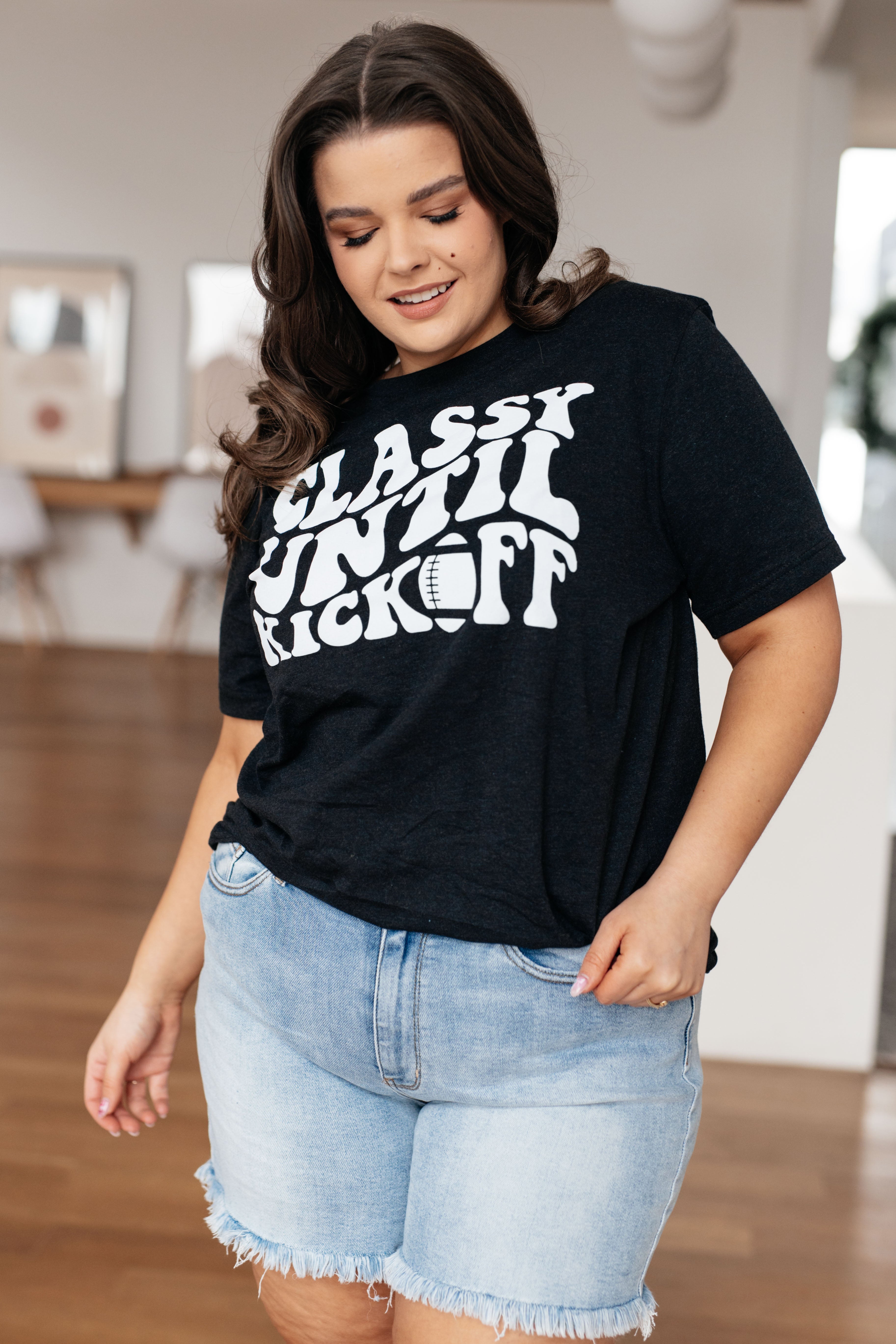 Stylish Classy Until Kickoff T-Shirt - Trendy Graphic Tee for Football Fans & Game Day Outfits