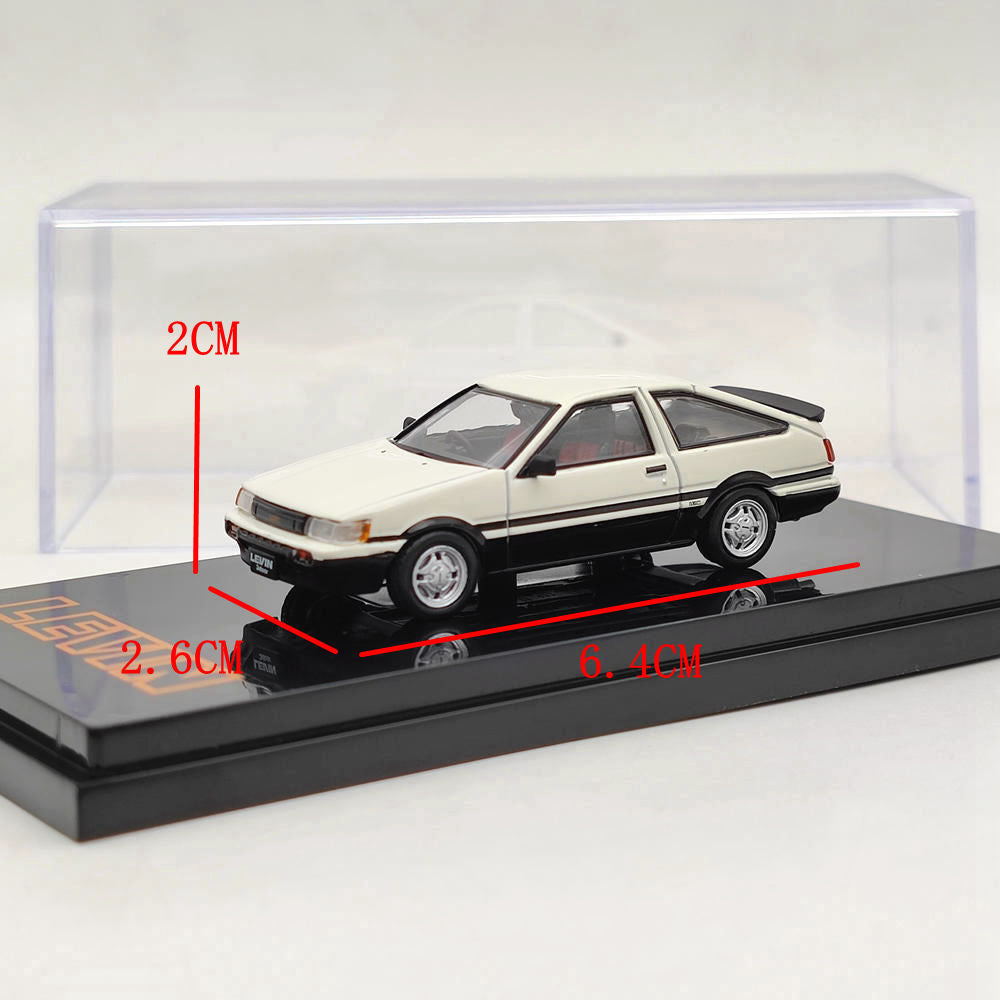 1/64 Scale Hobby Japan TOYOTA COROLLA LEVIN AE86 3-Door GT APEX 1983 White Diecast Model Car - Limited Edition Collectible Toy for Adults, Perfect for Display, Gifts, and Car Enthusiast Collections (HJ641037AWK)