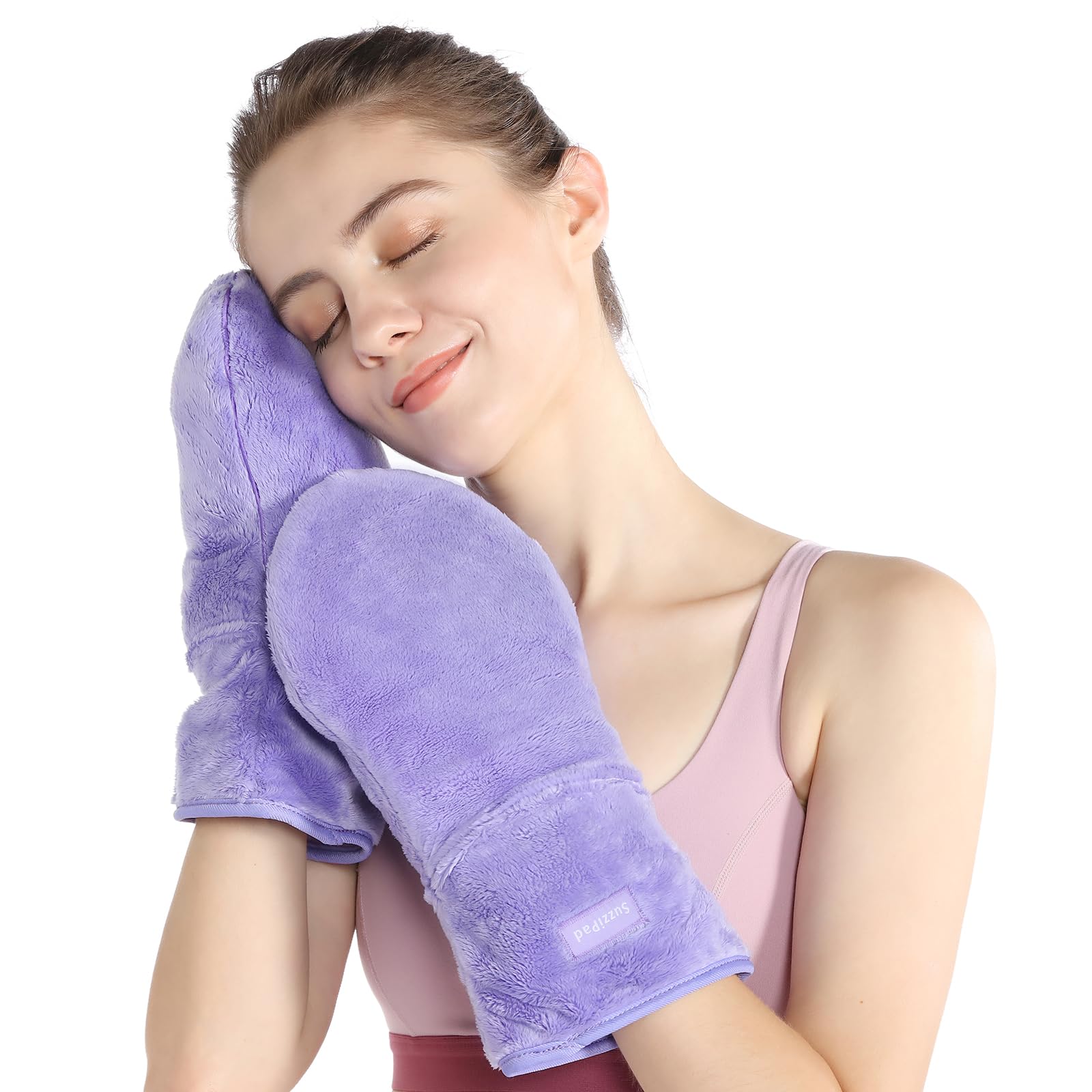 SuzziPad Heated Gloves for Women - Microwaveable Hand Warmers to Relieve Fatigue & Discomfort, Washable Heating Pads for Arthritis Pain Relief - Perfect for Elderly Care, Winter Outdoor Activities & Cold Office Work
