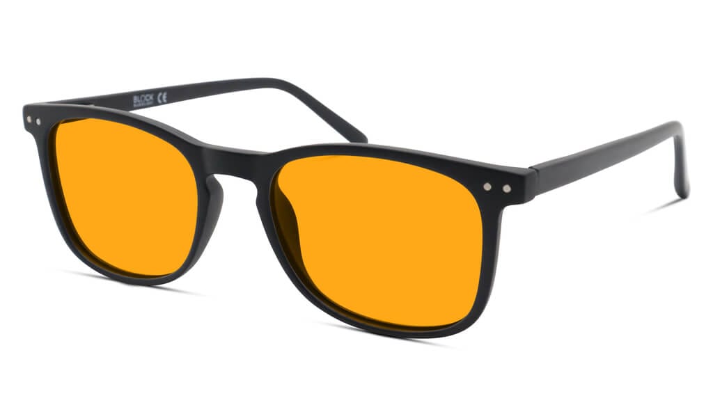 SunDown Taylor Blue Light Blocking Glasses - Black Prescription Lenses for Eye Strain Relief & Better Sleep | Computer, Gaming & Nighttime Use