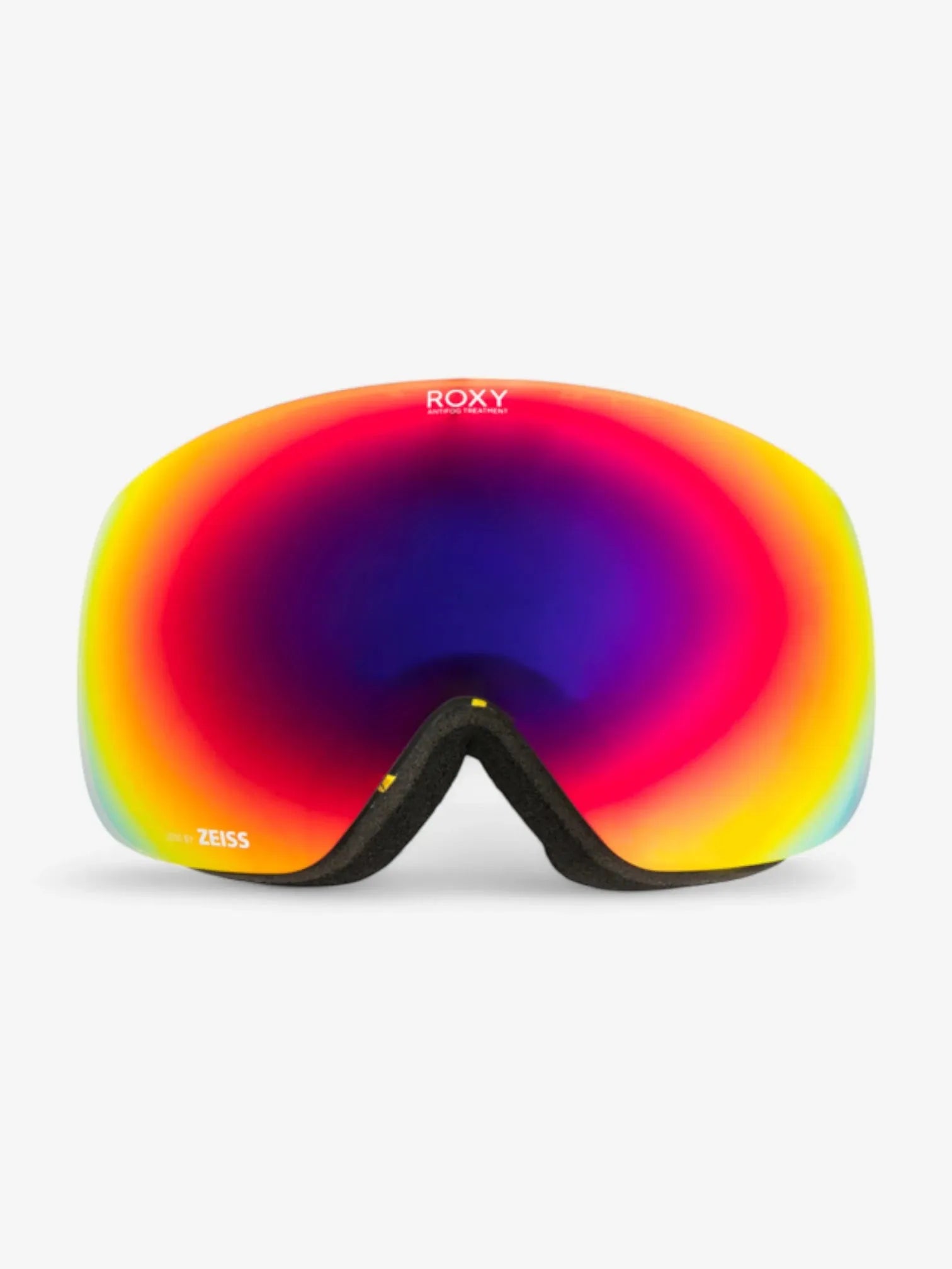 ROXY X Rowley Rosewood Snow Goggles - Yellow Violet Floral Print for Skiing & Snowboarding | UV Protection & Anti-Fog Lens