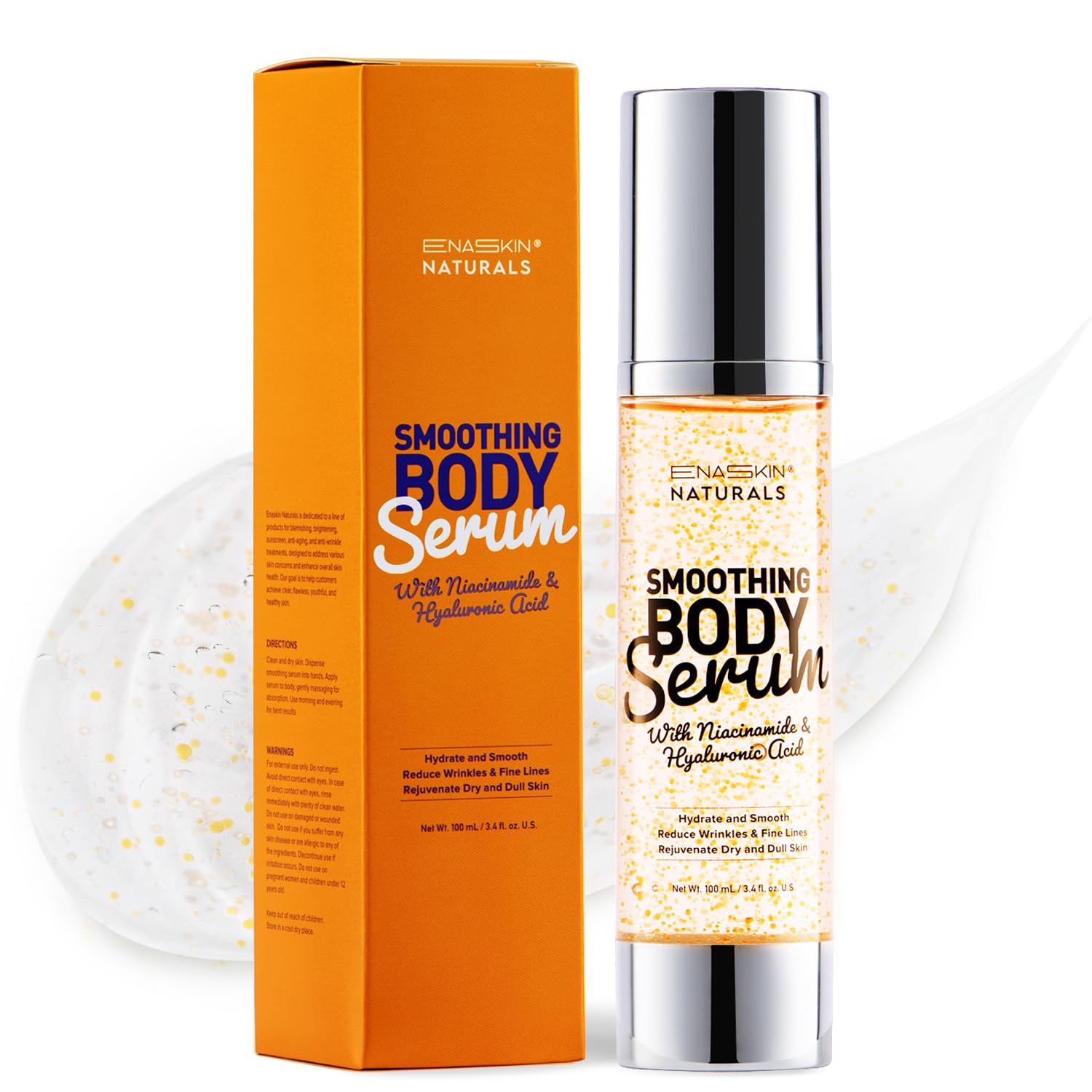 Anti-Wrinkle Smoothing Body Serum | Hydrating Body Lotion for Dry Skin | Hyaluronic Acid & Niacinamide Moisturizer | Perfect for Daily Skincare & Nighttime Routine