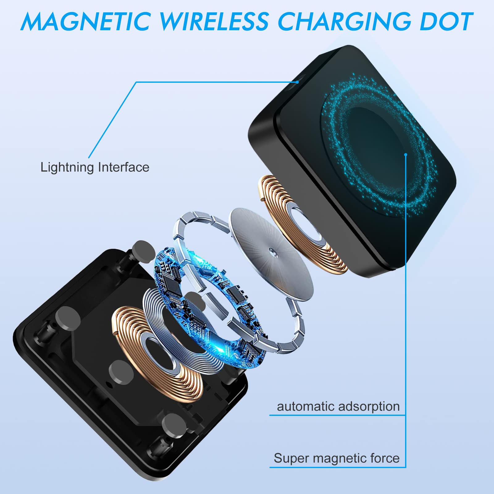 2 in 1 USB A Fast iWatch Charger MFI Certified 3.3FT Wireless Charging Cable for Apple Watch Series 8/7/6/5/4/3/2, iPhone & AirPods - Portable Travel Charger for Home, Office & Car (Black)