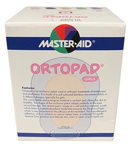 Ortopad Girls Eye Patches - Regular Size (50 Per Box) | Amblyopia Treatment for Kids | Comfortable & Hypoallergenic | Perfect for Post-Surgery, Lazy Eye Therapy & Daily Eye Care