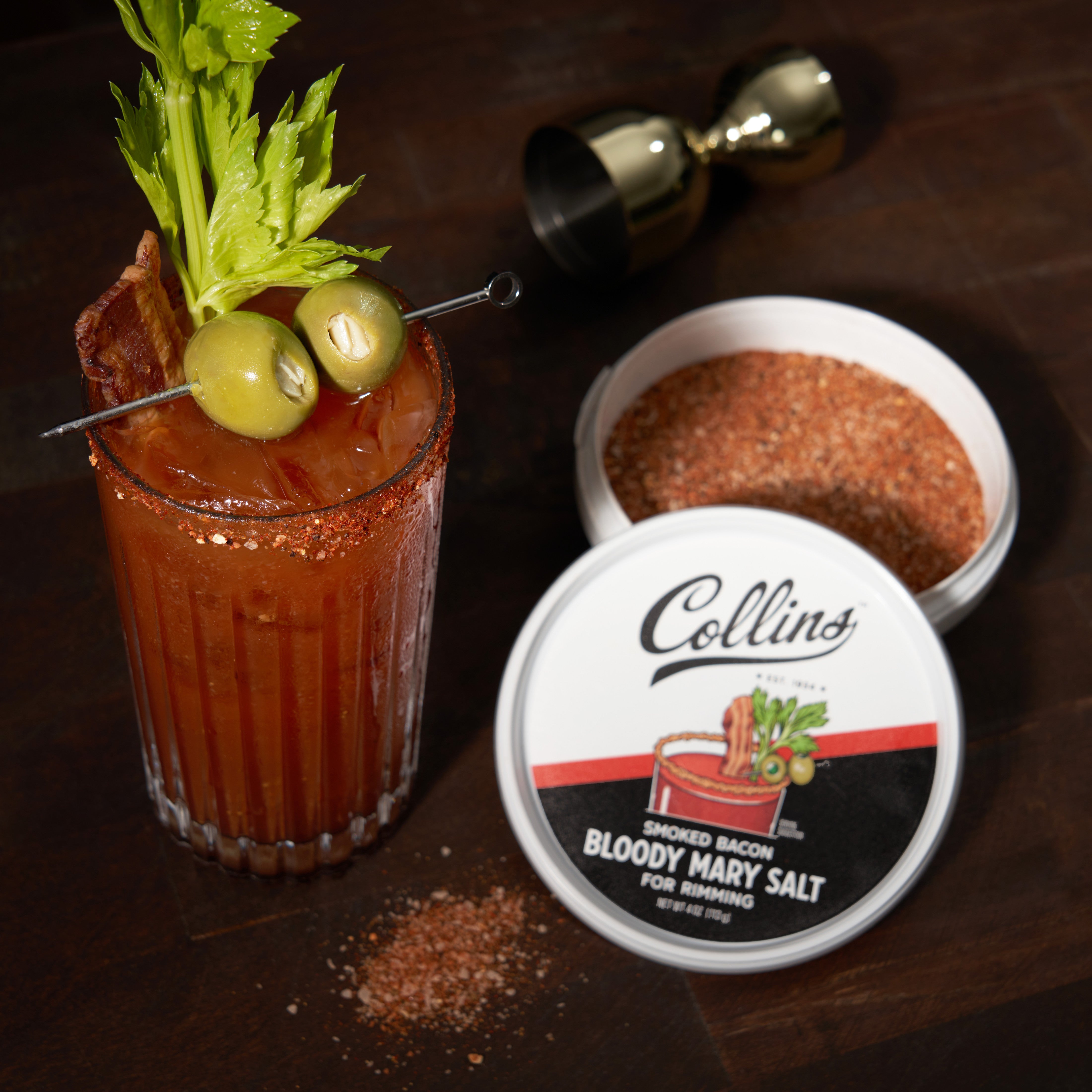 Premium Smoked Bacon Bloody Mary Salt - Gourmet Seasoning for Cocktails, Bloody Mary Mix & Cooking - Perfect for Home Bars, Brunch & BBQ Parties