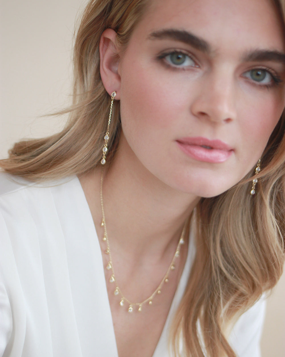 Elegant Capri Dangle Earrings for Women - Gold Plated Bohemian Drop Earrings - Perfect for Parties, Weddings & Everyday Wear