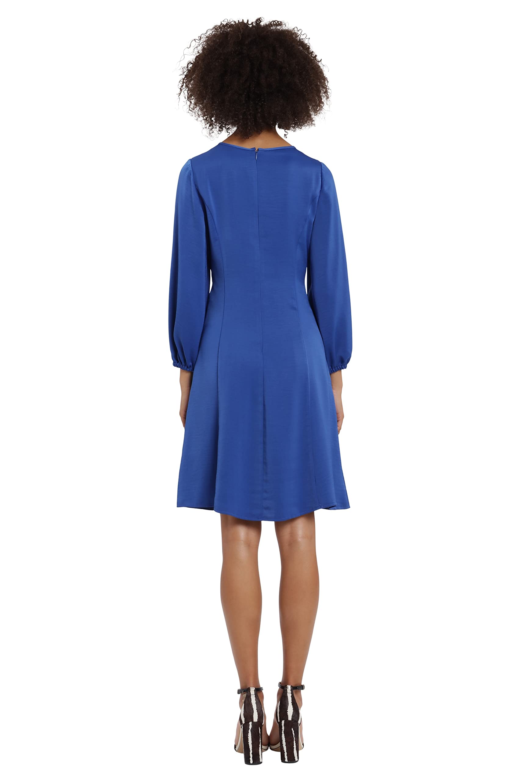 Maggy London Women's Front Waist Tie Short Sleeve Dress - Elegant Flowy Summer Cocktail Party & Wedding Guest Outfit