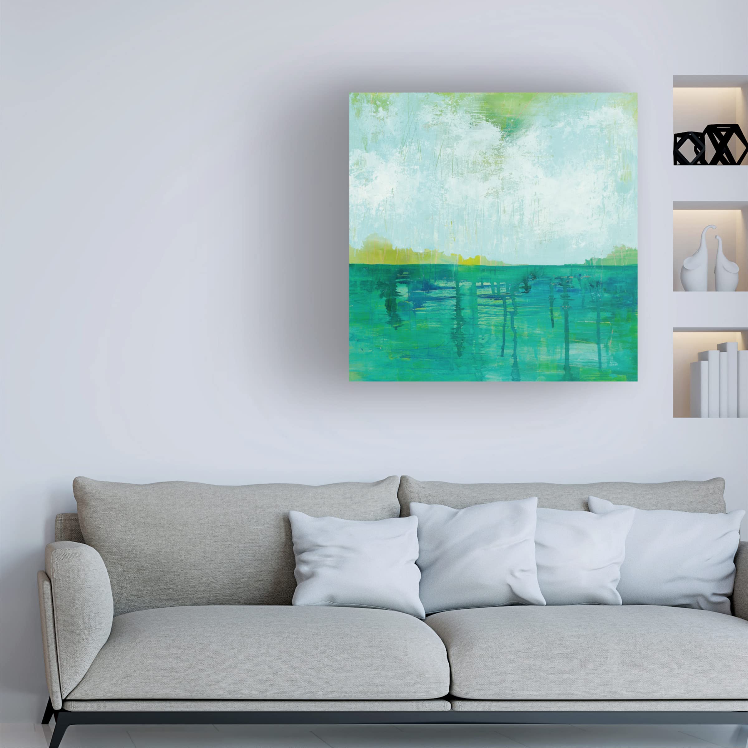 Trademark Fine Art 'To the Shore' Canvas Wall Art by Melissa Averinos - Coastal Beach Decor for Living Room, Bedroom & Office