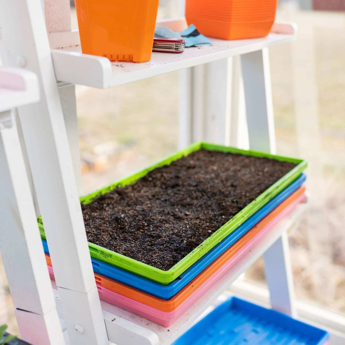 Bootstrap Farmer 1020 Extra Strength Shallow Microgreen Trays - Durable Seed Starting & Hydroponic Growing Trays for Indoor Gardening, Perfect for Microgreens, Wheatgrass & Herb Cultivation