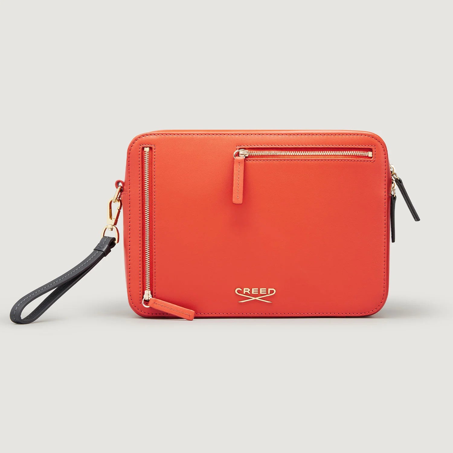 CREED Large Leather Wash Bag for Men & Women - Premium Citrus Scented Travel Toiletry Organizer - Perfect for Gym, Travel, and Home Use