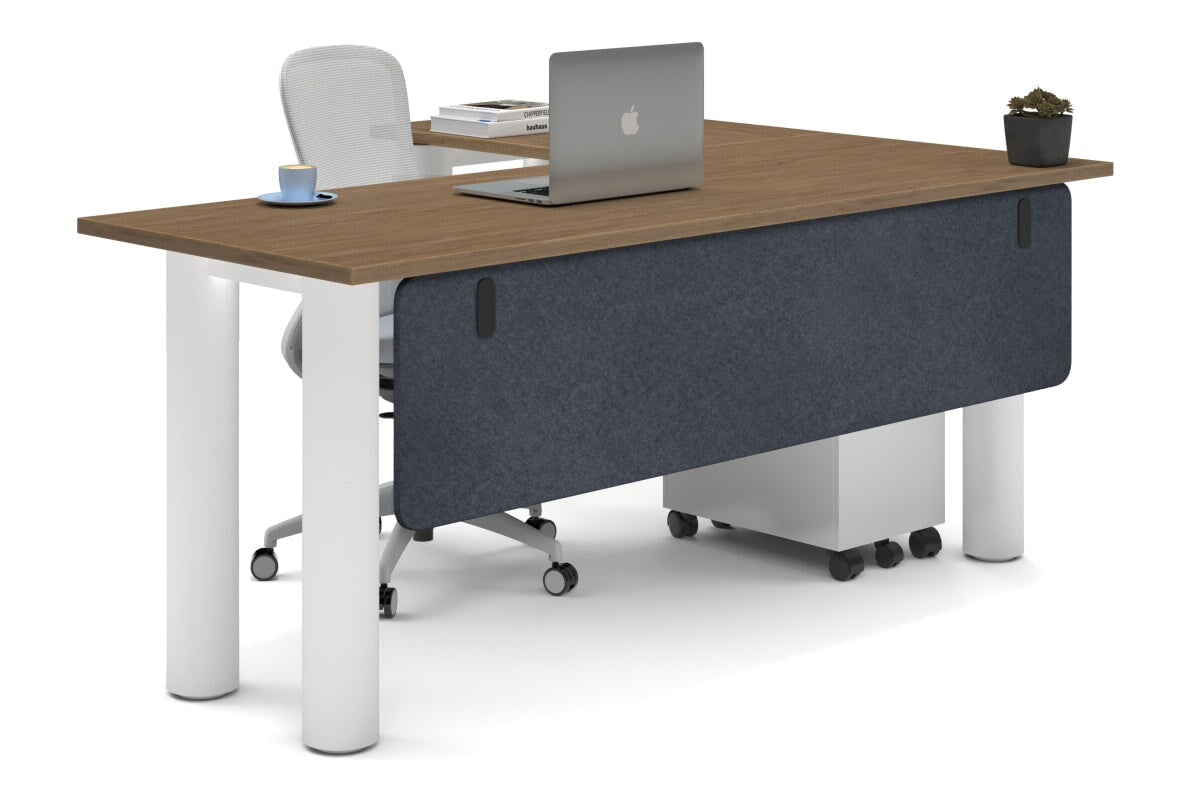 L-Shaped Corner Office Desk with Quadro Cylinder Legs - 1800L x 1700W Dimensions - Perfect for Home Office, Gaming Setup & Workspace Organization