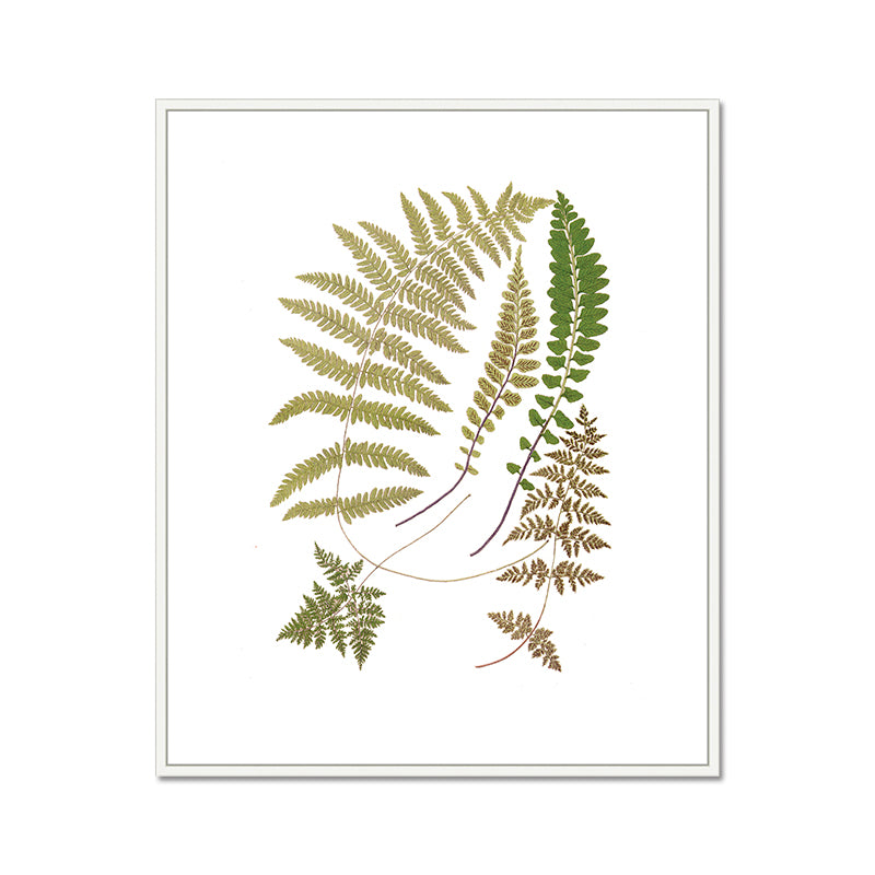 Green Leaves Canvas Print - Modern Plant Art with Floater Frame - Perfect for Living Room, Bedroom & Office Wall Decor