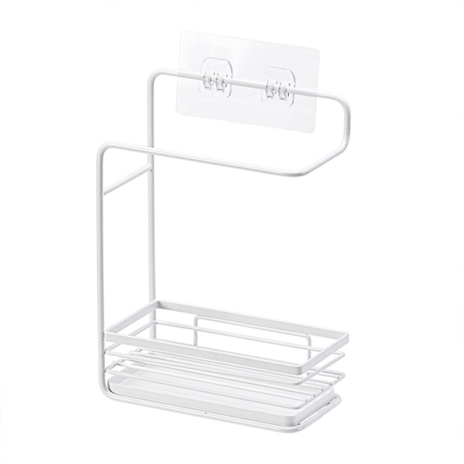Multi-Functional Kitchen Plate Rack - Wall Mounted Dish Drying Rack with Sponge Holder for Countertop & Sink Organization - Perfect for Small Spaces & Efficient Dishwashing