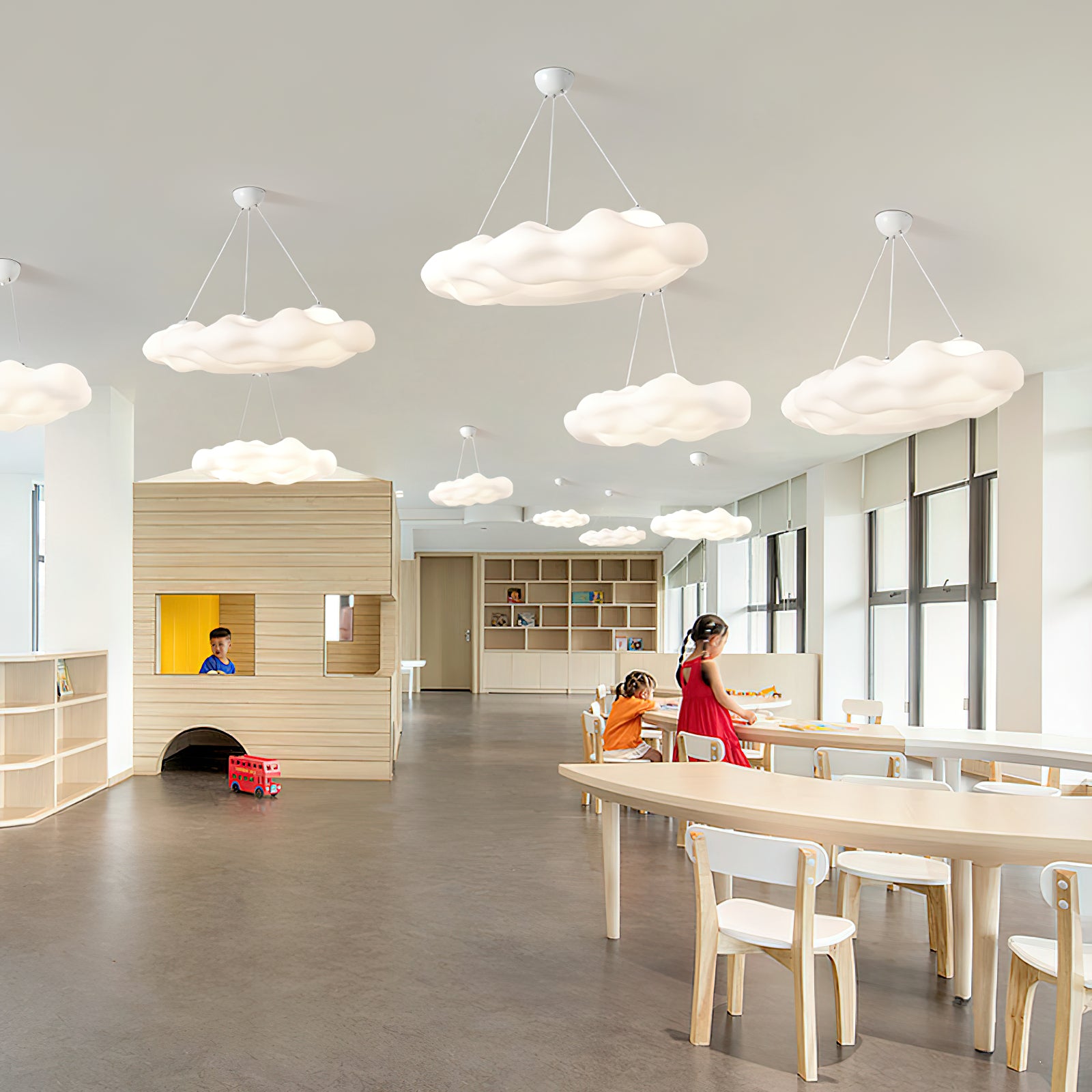 Cloudys Modern Pendant Light - Elegant Hanging Ceiling Fixture for Dining Room, Kitchen Island & Bedroom Decor