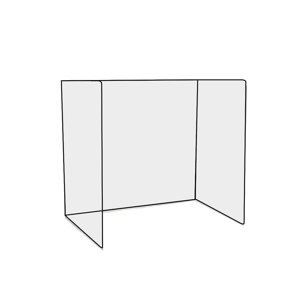 Clear Acrylic Sneeze Guard Shield - Portable Countertop Barrier Partition for Reception, Counters & Desks - Anti-Spray Protection Screen for Offices, Restaurants & Retail Stores