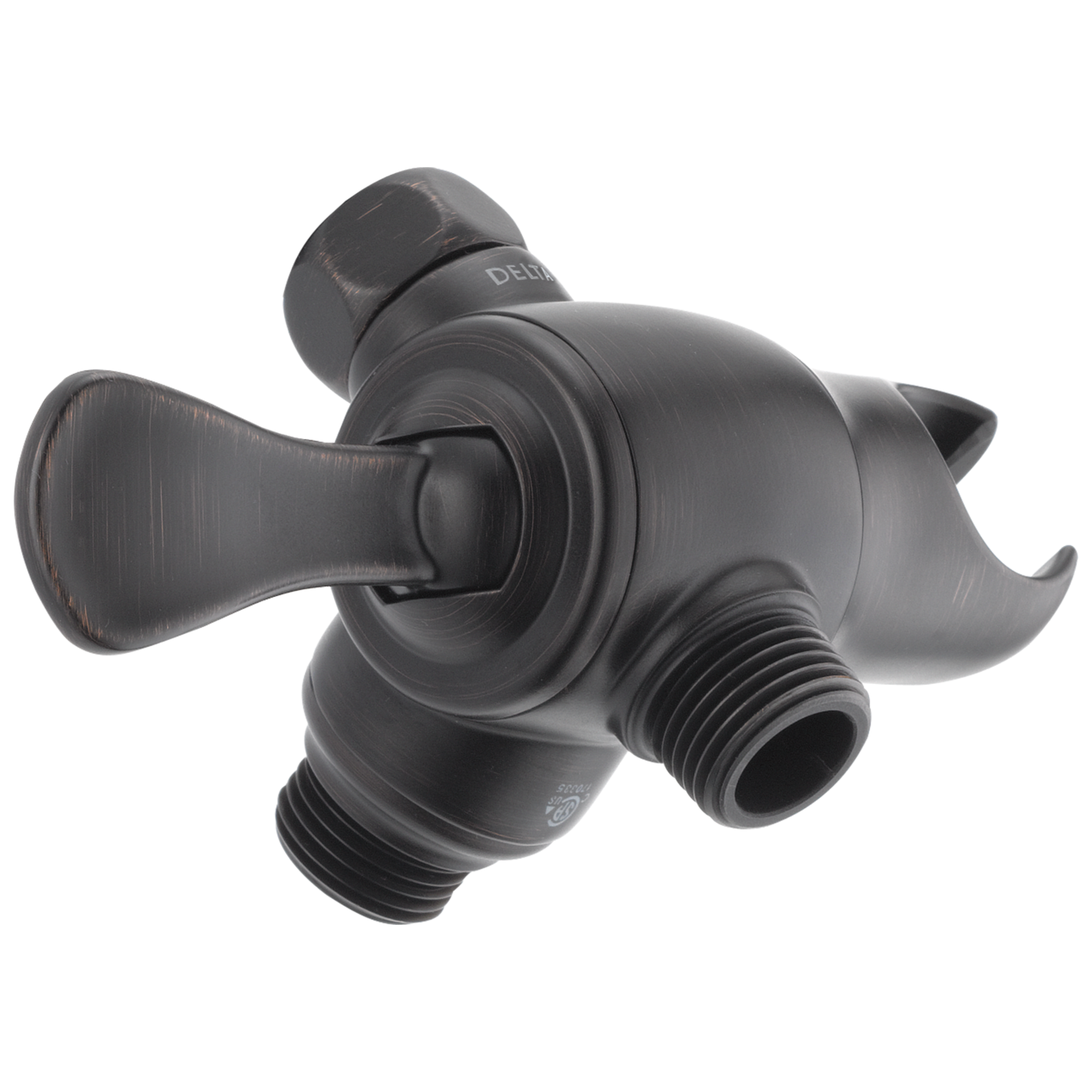 3-Way Shower Arm Diverter with Hand Shower Mount - Venetian Bronze Finish - Delta U4920 RB PK - Perfect for Bathroom Renovation & Spa-Like Shower Experience