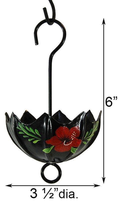 Botanica Hand-Painted Ant Moat for Hummingbird Feeders - Decorative Outdoor Garden Accessory to Protect Bird Feeders from Ants