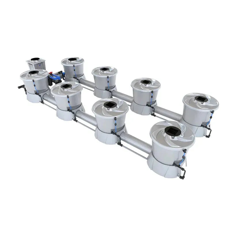 Alien Hydroponics V System DWC - 8 Pot 2 Row Hydroponic Growing Kit for Indoor Plants | Perfect for Home Gardening, Hydroponic Vegetables & Herbs