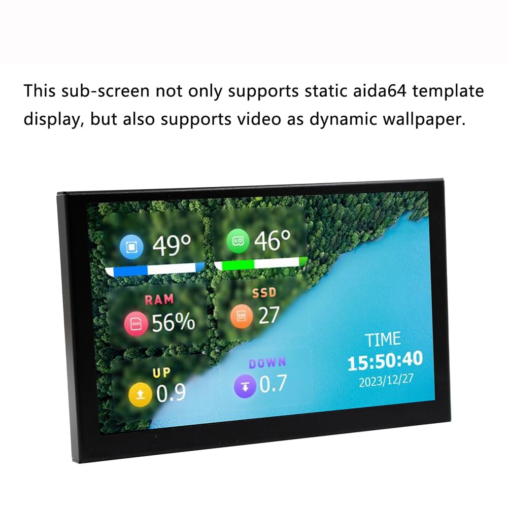 5 Inch IPS USB Portable Secondary Monitor for Laptop & PC - Dynamic Display Sub-Screen for Enhanced Productivity, Gaming, and Multitasking