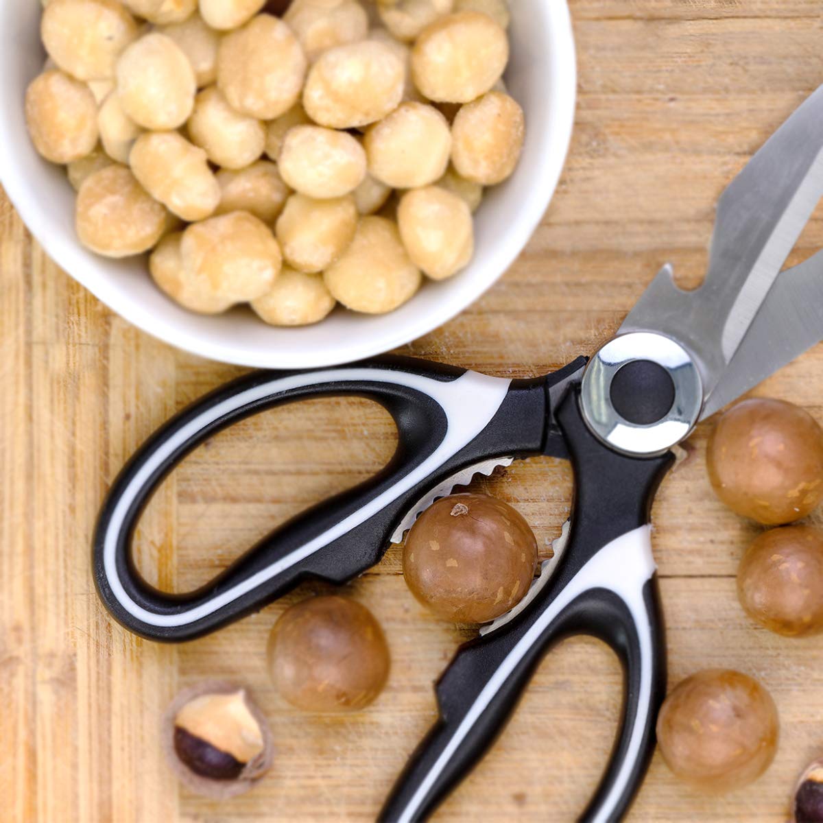 Joeji's Heavy Duty Kitchen Scissors - Meat, Vegetable & Pizza Shears for Tough Cutting Tasks - Perfect for Food Prep & Cooking