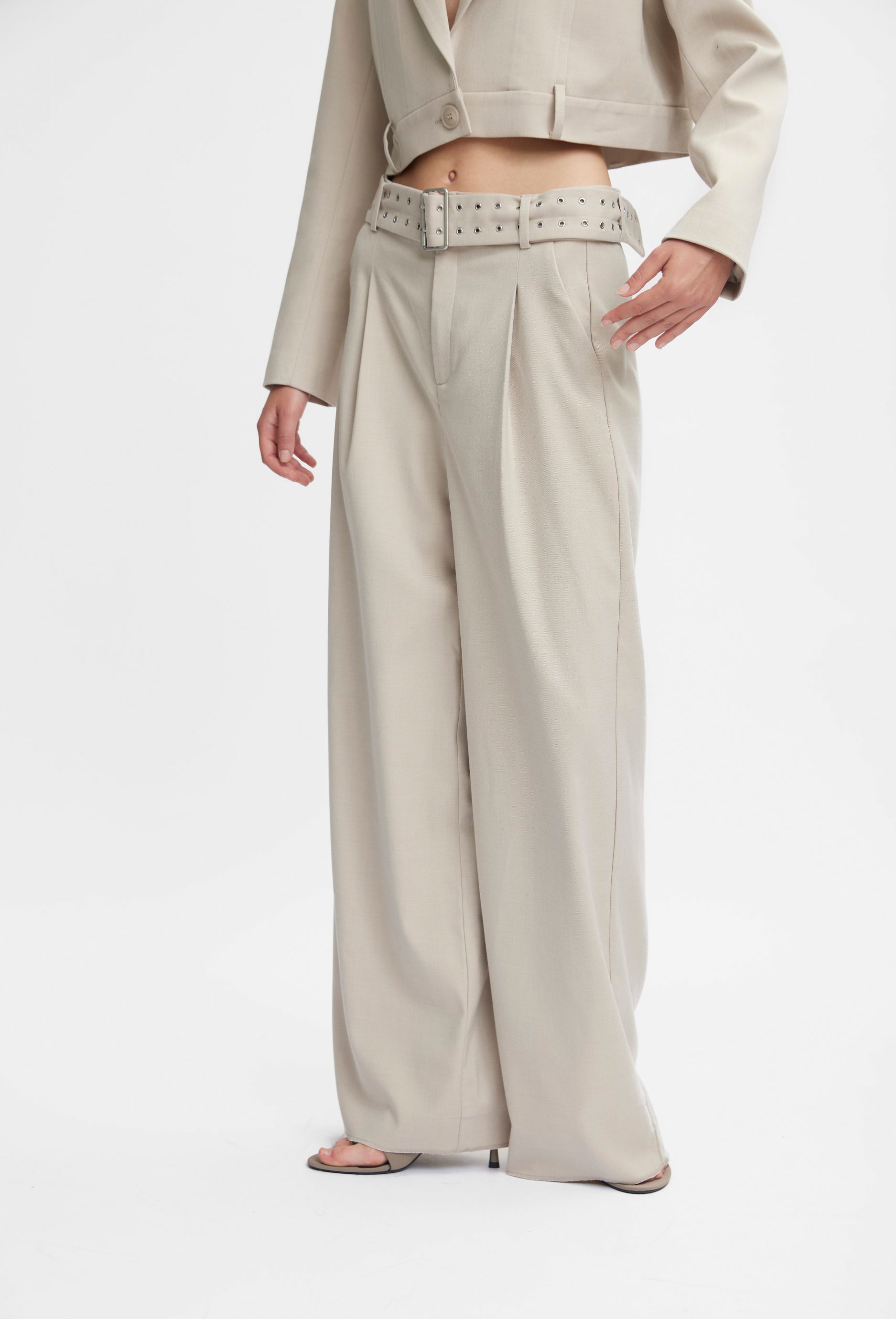 Gestuz Editha High Waisted Wide Leg Pants - Women's Casual Linen Trousers for Summer & Travel | Perfect for Beach, Office & Everyday Wear