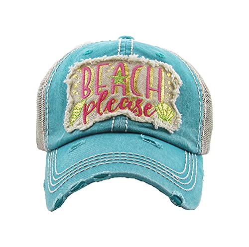 Beach Please Metallic - Turquoise (5-9)