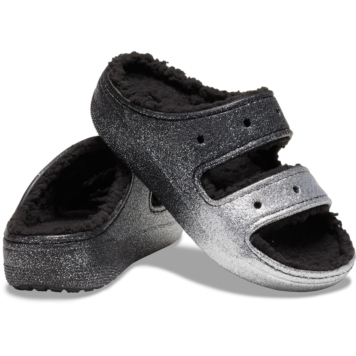 Crocs Unisex-Adult Classic Cozzzy Platform Sandals - Fuzzy Comfort Slides for Men & Women | Perfect for Indoor Lounging, Spa Days & Cozy Home Wear