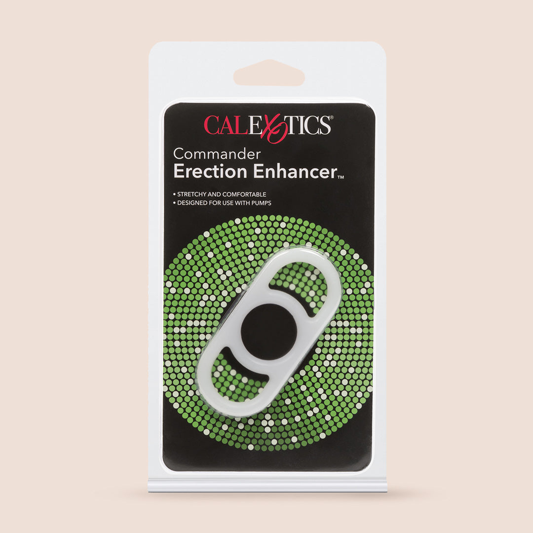 CalExotics Commander Erection Enhancer Ring for Men - Penis & Testicle Cock Ring - Enhances Performance & Pleasure - Perfect for Couples Play & Solo Use