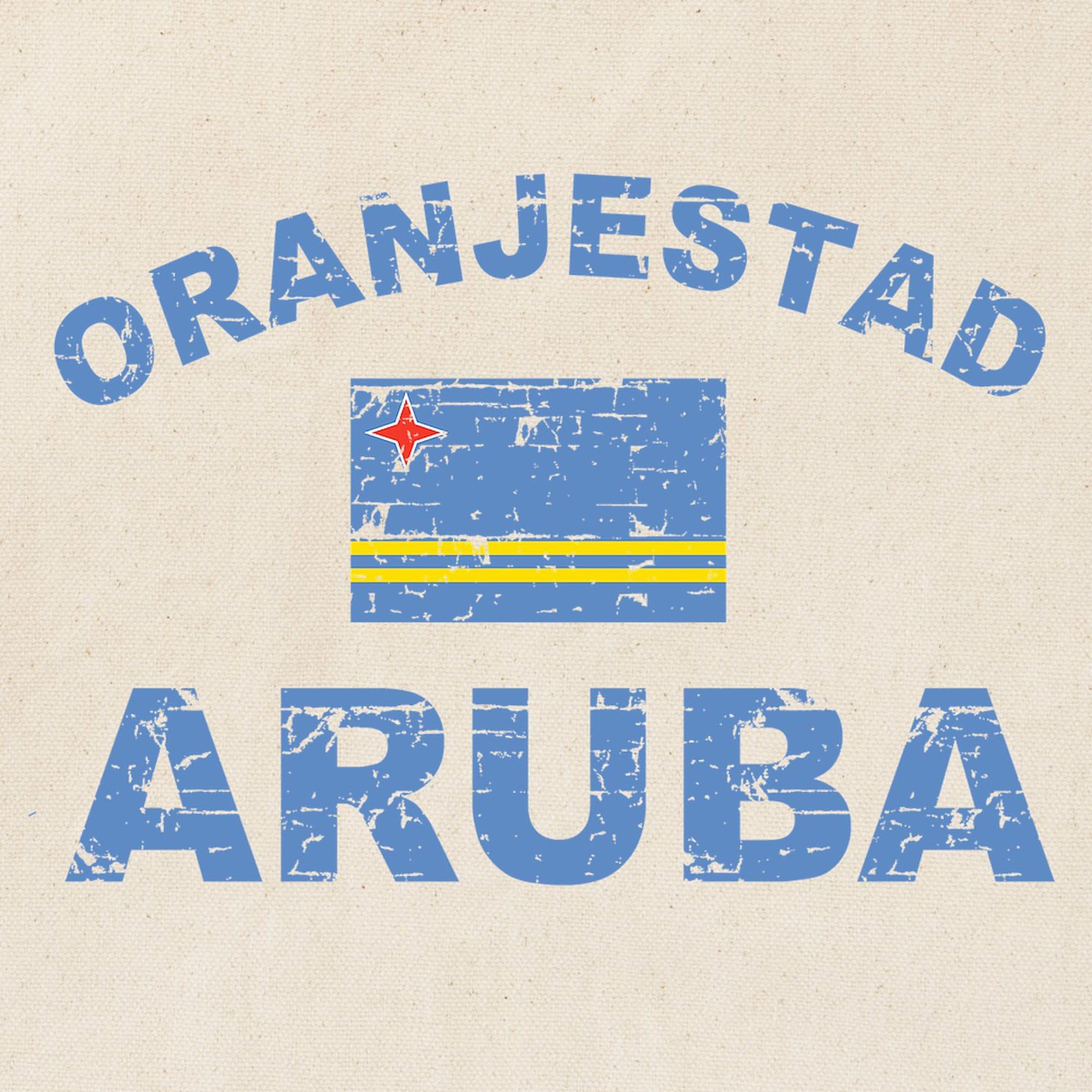 Oranjestad Aruba Designs Natural Canvas Tote Bag - Eco-Friendly Reusable Shopping Bag for Beach, Grocery & Travel | CafePress