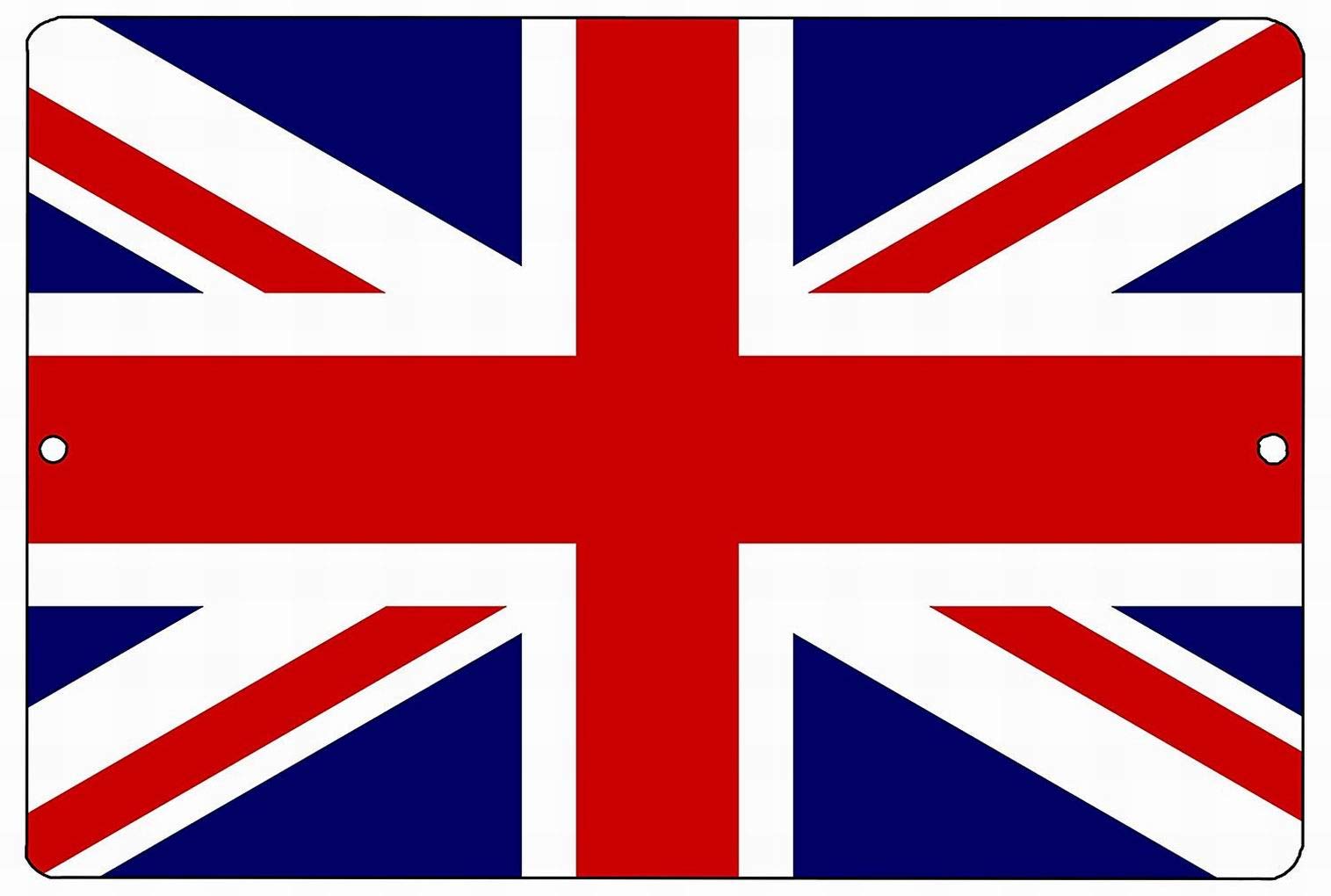 Vintage British UK Union Jack Wall Sign - 12x16 Inch Retro Home Decor for Living Room, Coffee Bar & Pub - Perfect for UK Themed Parties & British Style Interior Design