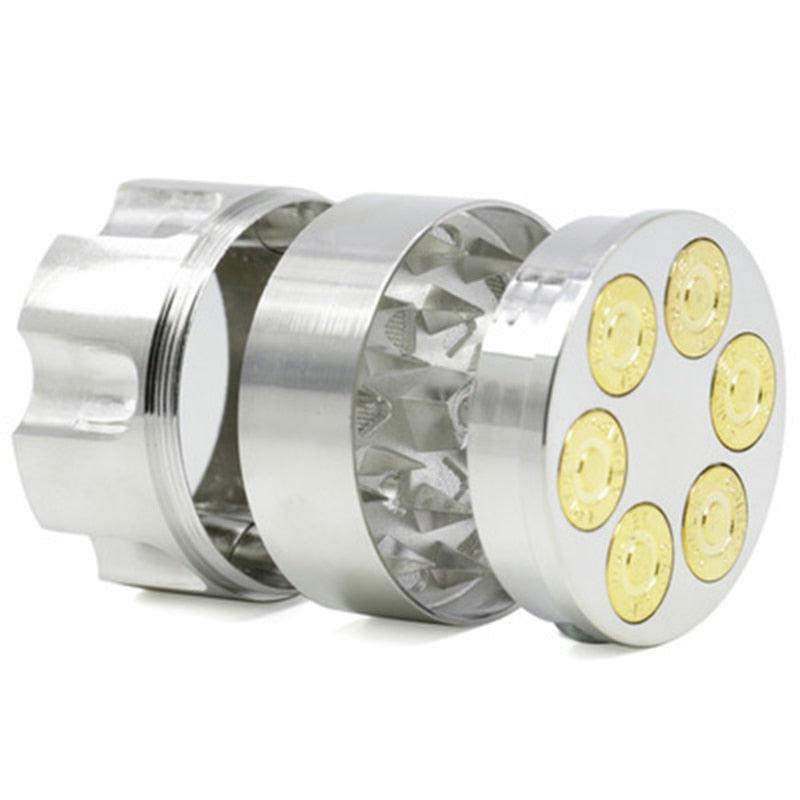 Premium Bullet-Shaped Metal Herb Grinder - 4-Piece Spice Crusher for Weed, Tobacco, and Herbs | Perfect for Travel, Camping, and Home Use