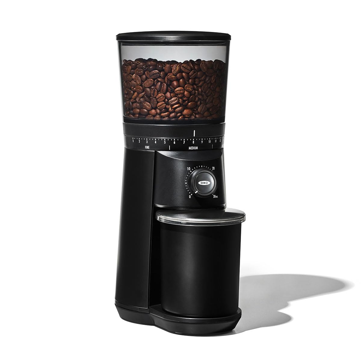 OXO Brew Conical Burr Coffee Grinder - Matte Black | Adjustable Grind Settings for Espresso, French Press & Drip Coffee | Perfect for Home Baristas & Coffee Enthusiasts