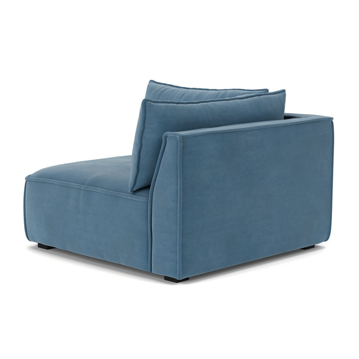Daphne Velvet Right Corner Modular Sofa - 1 Seater Contemporary Sectional Couch for Small Spaces | Perfect for Apartments, Living Rooms & Cozy Corners