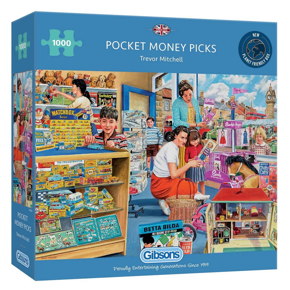 Gibsons 1000 Piece Jigsaw Puzzle - Pocket Money Picks Collection | Fun Family Game Night & Relaxing Brain Teaser Activity