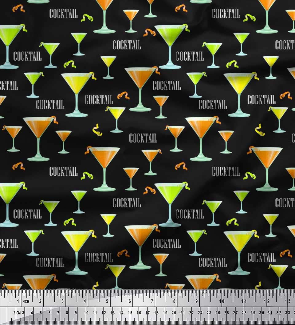 Soimoi Moss Georgette Brown Fabric by The Yard - 42 Inch Wide Printed Fabric for Summer Dresses, Cocktail Party Outfits & Chic Fashion Designs - Lightweight Flowy Material for DIY Sewing Projects