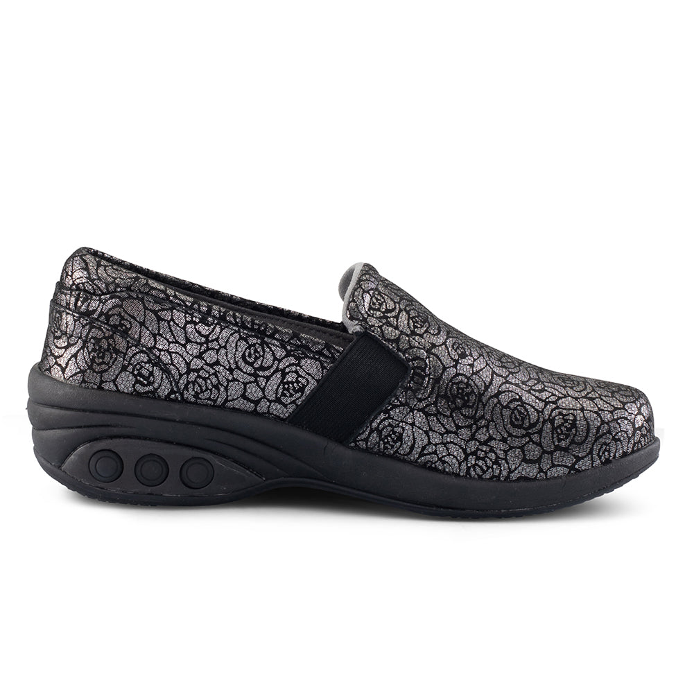 Annie Limited Edition Women's Slip Resistant Leather Slip On Shoes - Comfortable Non-Slip Loafers for Work, Nursing & Casual Wear