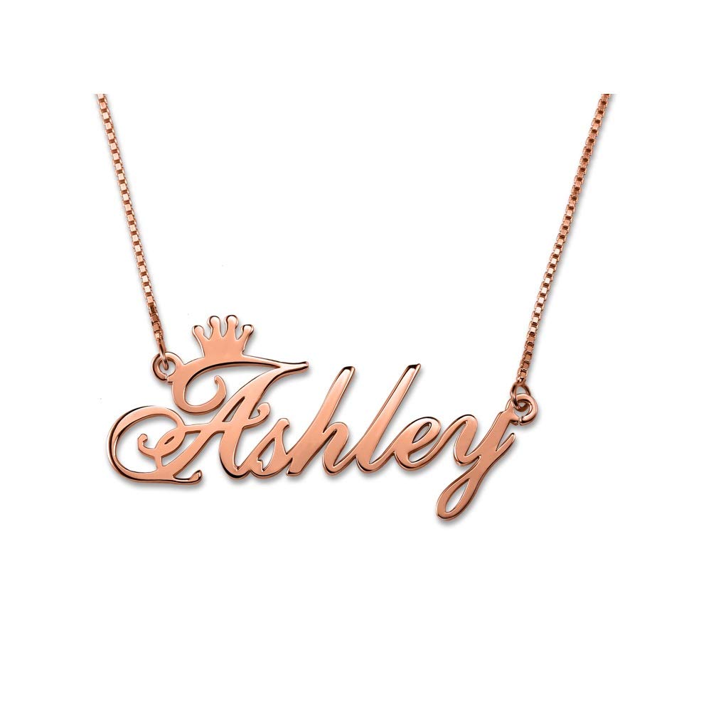 PEIMKO 925 Sterling Silver Personalized Name Crown Necklace - Custom Engraved Jewelry Gift for Women, Mom, Wife - Birthday, Anniversary, Valentine's Day Present - Perfect for Special Occasions & Everyday Elegance